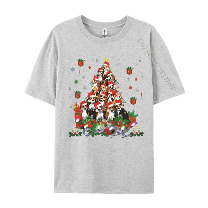 Beagle Christmas Funnys Beagle Xmas T Shirts Print Tee Shirts Tops Clothes Blue And White Graphic T Shirts