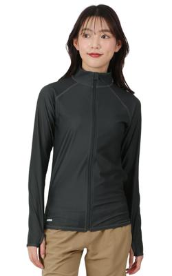 Ice Perdal Women's Rash Guard, Hoodless, Available In 18 Colors and Patterns, UPF 50+, IR-7300, Ink Black 2, WS Size, UV Protection