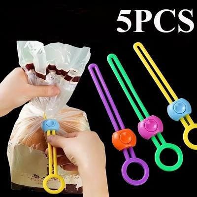 5PCS Portable Food Sealing Clip Reusable Bread Bag Clips Kitchen Storage Food Seal Grip Sealer Clamp Kitchen Accessories