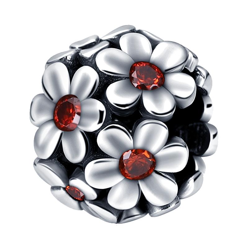 Copper Red Color Series Heart Shape Charms Beads Fit Original Bracelets Lucky Beads For Jewelry Making Diy