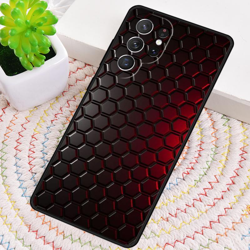 3D Hexagonal Lights Phone Case for Samsung Galaxy note 10 pro S26 Ultra S23 S24 FE S25 S21 S22 PLUS shockproof Cove