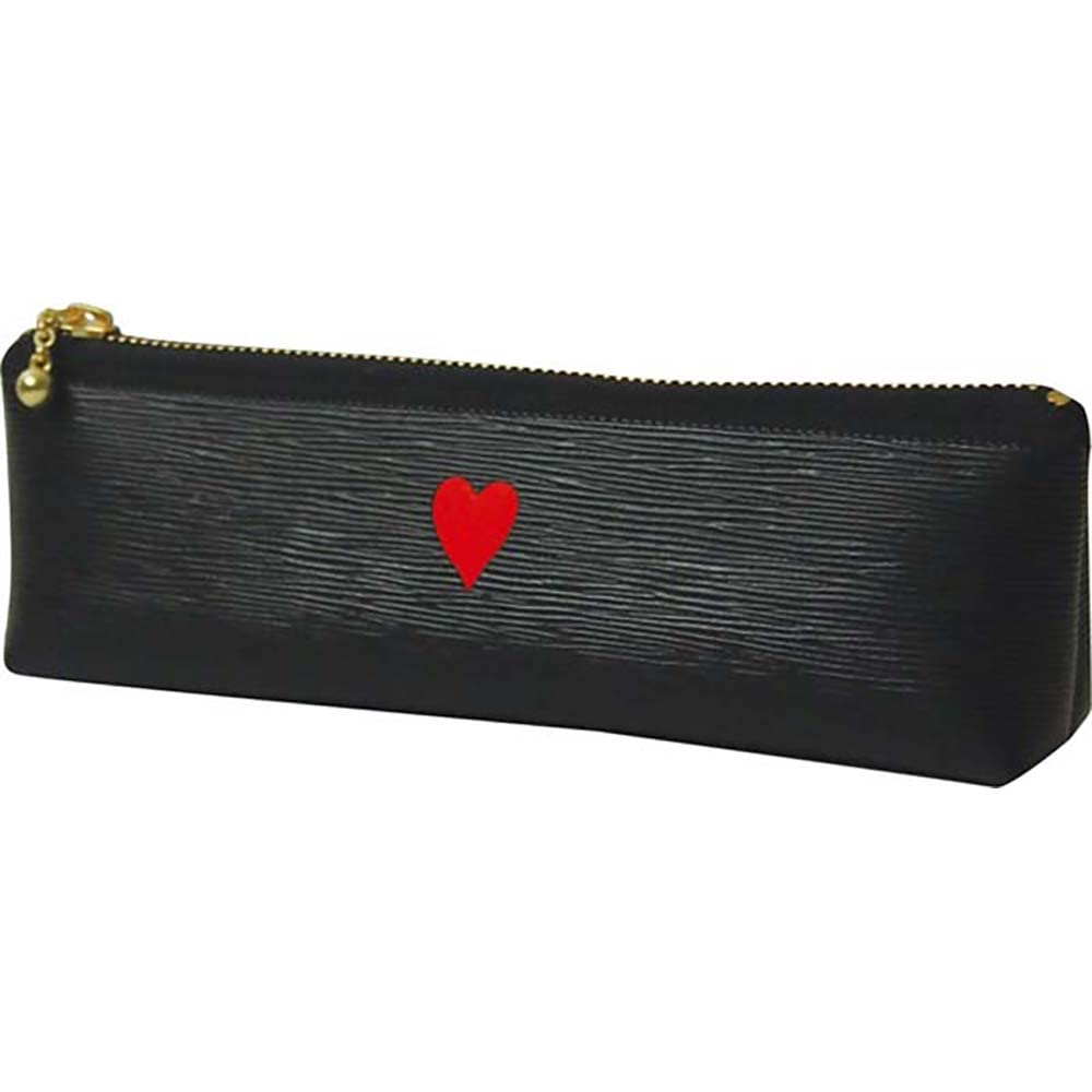 

El Commune Matka Pencil Case One Point Pencil Case Heart Black PPC-028