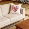 Valentine's Day Pillow Cover 18" Faux Fur Love x 18" Soft Plush Heart Pillowcase Embroidery Throw