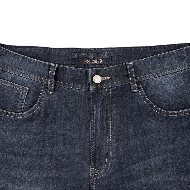 SEVEN Men's Lyocell & Silk Blend Business Slim Fit Denim Jeans