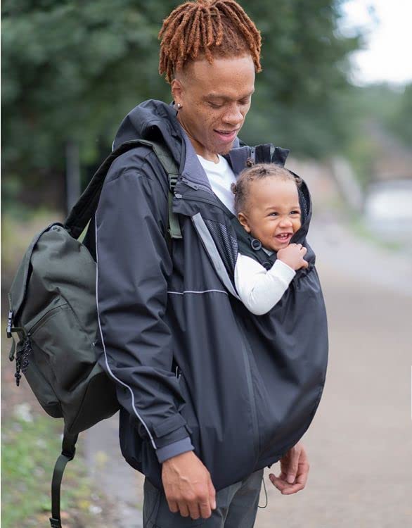 Baby carrier compatible PEDRO S [Serafin] Coat, coat, Men's Black/Gray