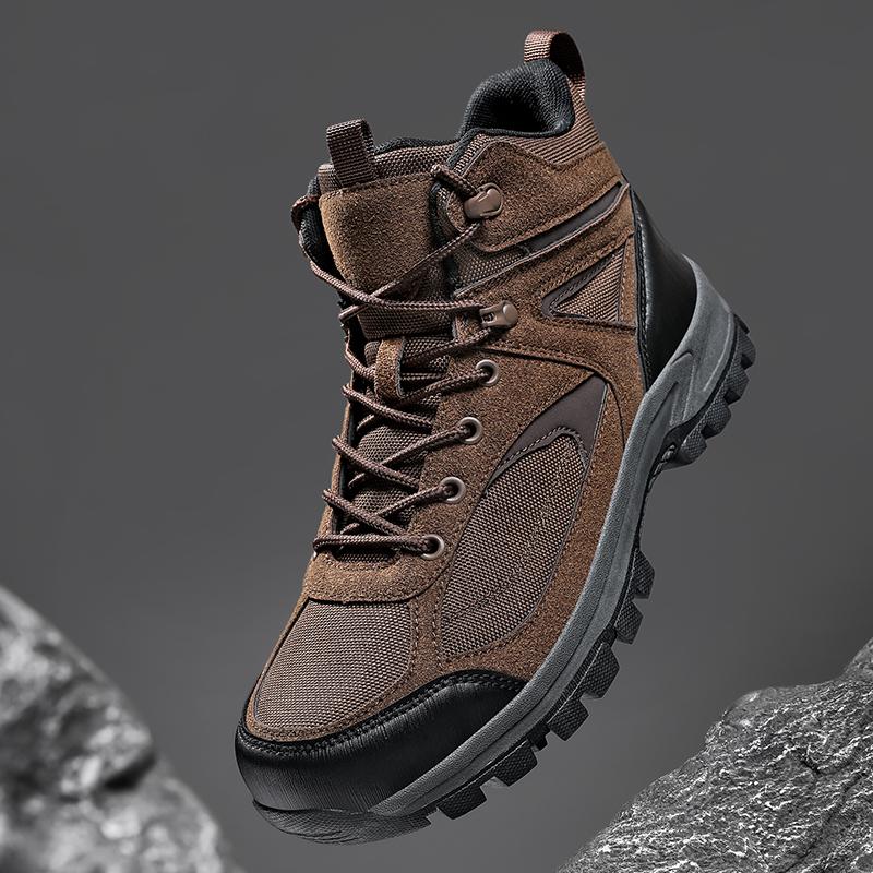 Men's Hiking Shoes Outdoor Adventure Hiking Shoes High-top Hiking Shoes Winter Shoes Wear-resistant Snow Boots