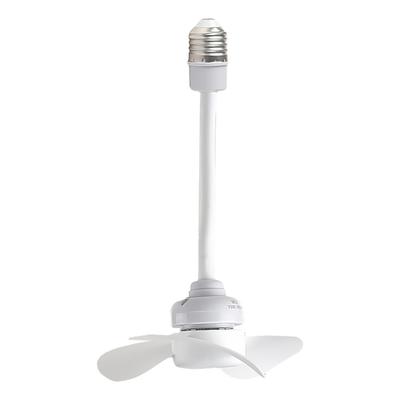 Chandelier Ceiling Fan E27 Base/USB Light Bulb Fan with Socket Hose Extender Small Ceiling Fan Light for Bedroom Living Room