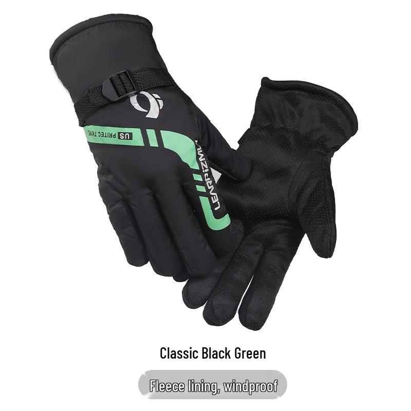 

Водонепроницаемые ветрозащитные велосипедные перчатки с сенсорным экраном - Теплые на флисовой подкладке для мужчин и женщин Зимние мотоциклетные для вождения