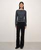 INSILENCE WOMEN Classic Corduroy Bootcut Pants Black