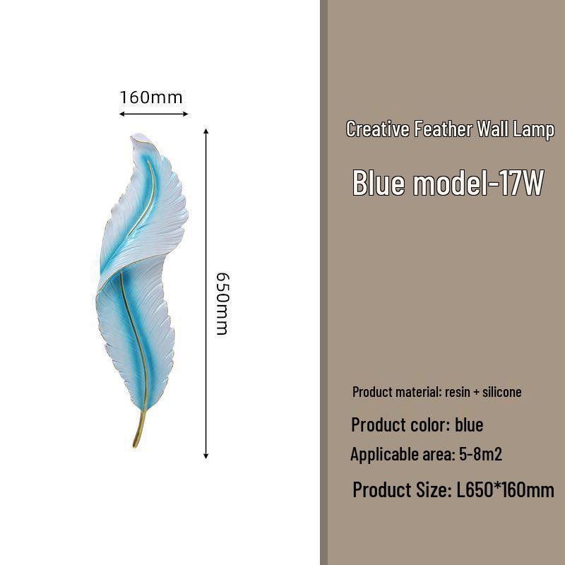 Nordic Feather Wall Lamp - Luxury & Creative Lighting for Living Room, Bedroom, Bedside, and Entrance