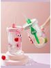 Portable High-Capacity Straw Water Cup - Summer Cool Design for Girls