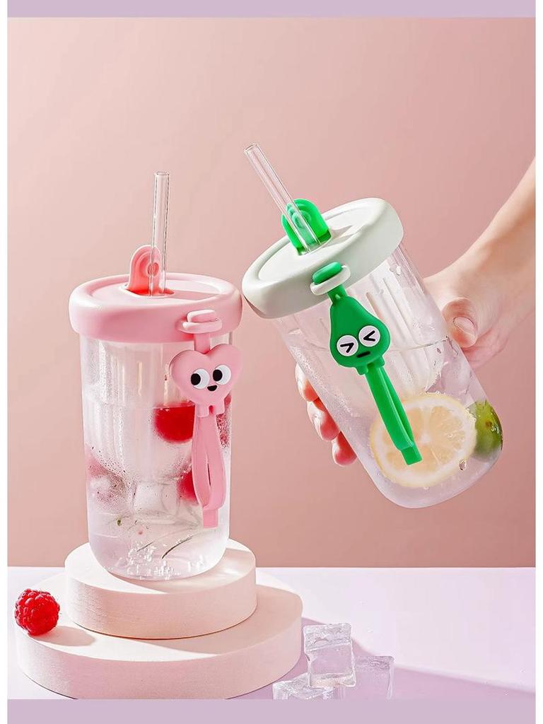 Portable High-Capacity Straw Water Cup - Summer Cool Design for Girls