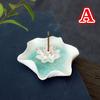 Handmade Ceramic Crafts Lotus Incense Base Aromatherapy Burner Sandalwood Stick Incense Holder for Living Room Home Decor