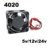 2PIN Dc 40mm Cooling 3D Printer Fan 40x40x20mm Cooler 5V 12V 24V 4020 4cm Computer Case oil Cooling Fan Heatsink  Fan J17