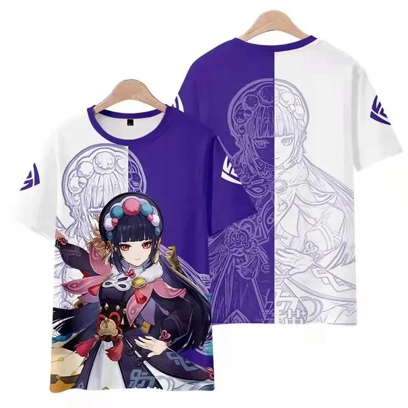T-Shirts Spiel Genshin Impact 3D-Druck Streetwear Herren Damen Casual Fashion Übergroßes Kurzarm-T-Shirt Kinder-T-Shirts Tops Kleidung