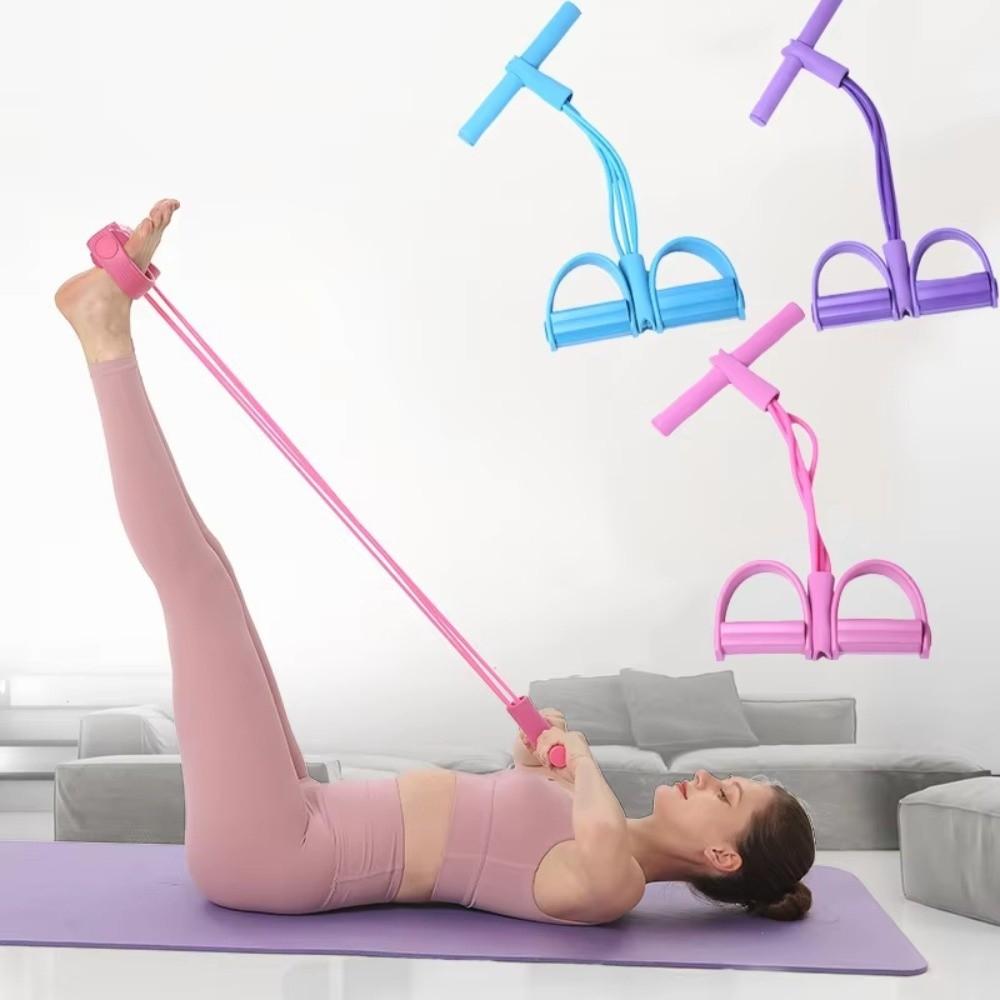 Tension Rope Belly Resistance Band 4-8 Tube Elastic Bands New Elastic Pedal