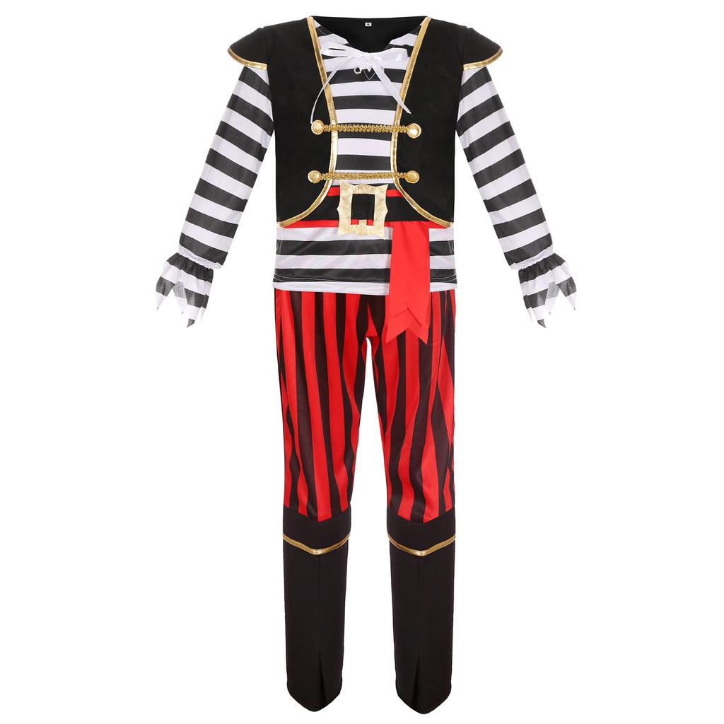 Halloween Pirate Costume Set for Party Performances