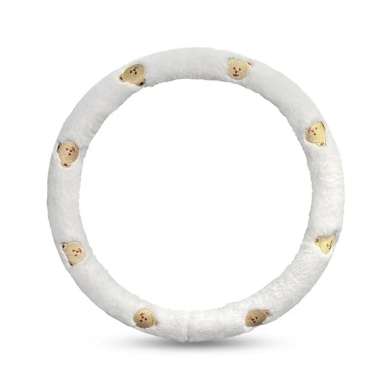 

New CreativePlush Winter Cartoon Bear Flower Anti-skid Cute Fashion Car Steering Wheel Cover Handlebar Cover