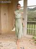 Luxury Satin Sleeveless Dress for Women - Elegant Evening Gown for  Spring/Summer Collection