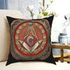 Masonic Symbols Square Pillow Case Cushions for Sofa 3rd Degree Mason Silver Jewel Master Custom Pillowcover Home Decor