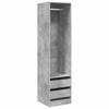 Wardrobe with Drawers Concrete Grey 50 x 50 x 200 cm Particleboard