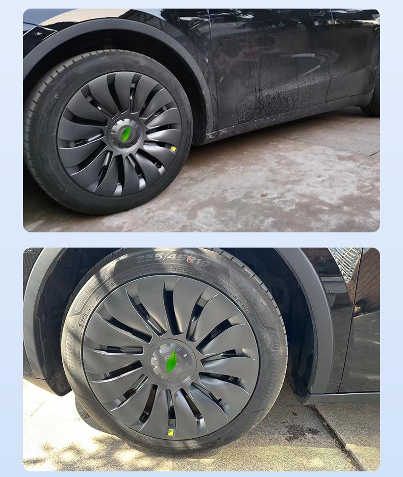 Tesla 19-Inch Model Y Full Wrap-Around Symmetrical Wheel Hubcap Cover