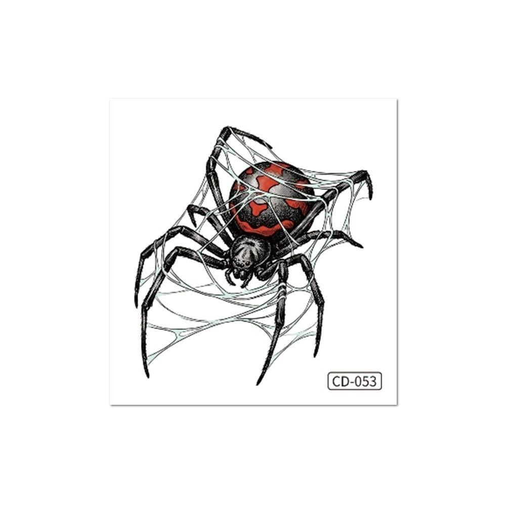 Sweatproof Halloween Tattoo Sticker Waterproof Cosplay Props Ghost Festival Style 3