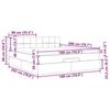VidaXL Ottoman Bed Frame with Dark Brown Mattress 180x200 Cm Fabric 3311480