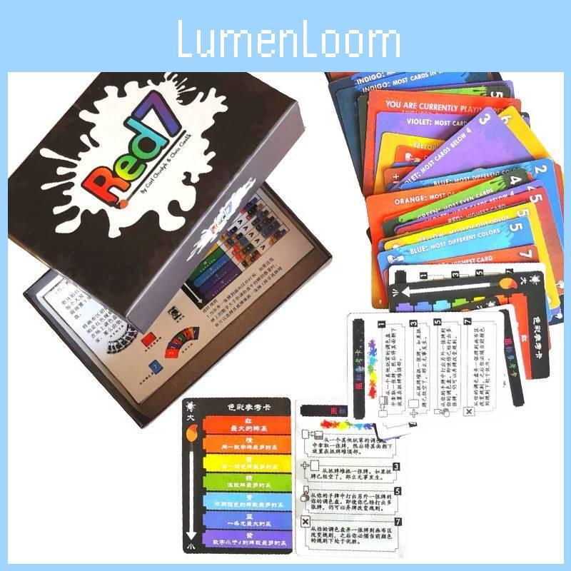 Red 7 Card Board Game Suitable For Daily Party And Family Interaction Members