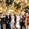 134pcs Black and Gold with Gold Confetti Balloon Garland Arch Set, Suitable for Birthday, Christmas, and New Year Decorations