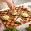 2pcs Multi-Functional Garlic Grinding & Seasoning Dish Kitchen Prep & Dipping Tool For Garlic, Ginger, Chocolate, And More