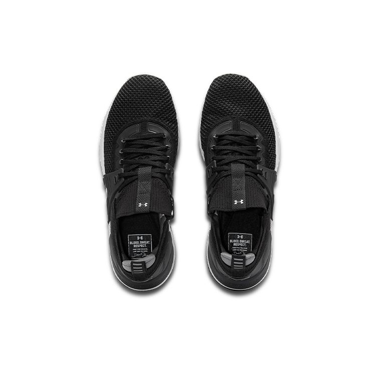 Under Armour Chaussures d'entraînement pour homme Project Rock 4 Noir Blanc Gris Poivre 3023695-001