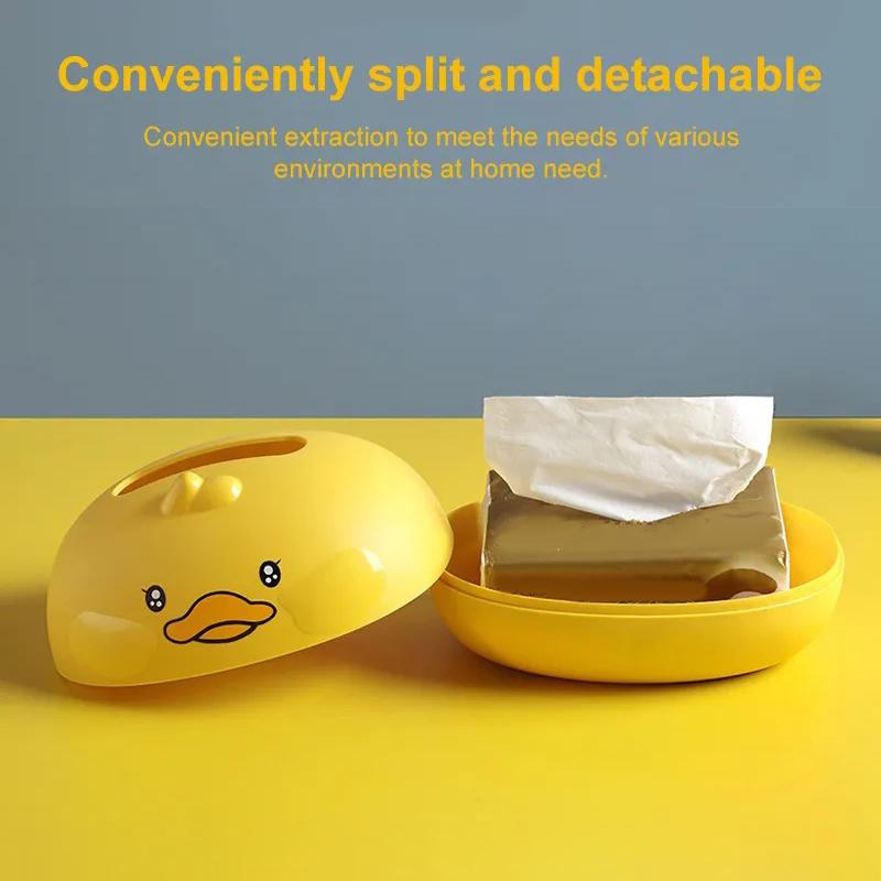 1 stück Cartoon Gelbe Ente Tissue Box Kreative Hause Wohnzimmer Kaffee Tisch Papier Box Net Rot Schlafsaal Desktop Tissue lagerung Box