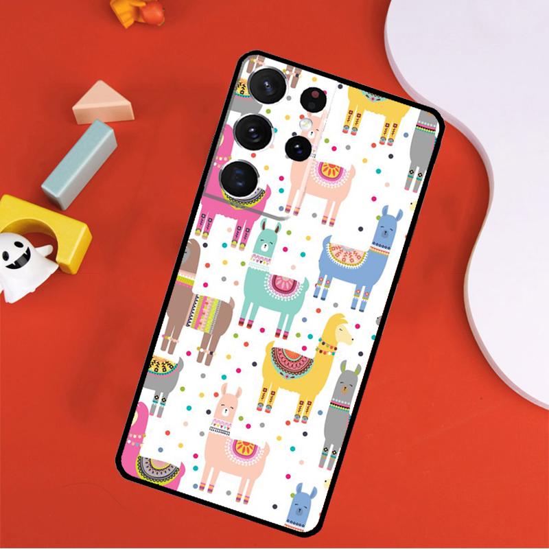 alpaca Llama Phone Case For Samsung Galaxy S25 Ultra S24 Ultra S9 S10 S20 S21 S22 S23 Plus S24 FE Cover