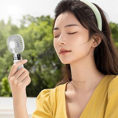 Portable Handheld Fan with Digital Display 90-degree Adjustable 5 Speeds Low Noise Foldable Design Personal Fan