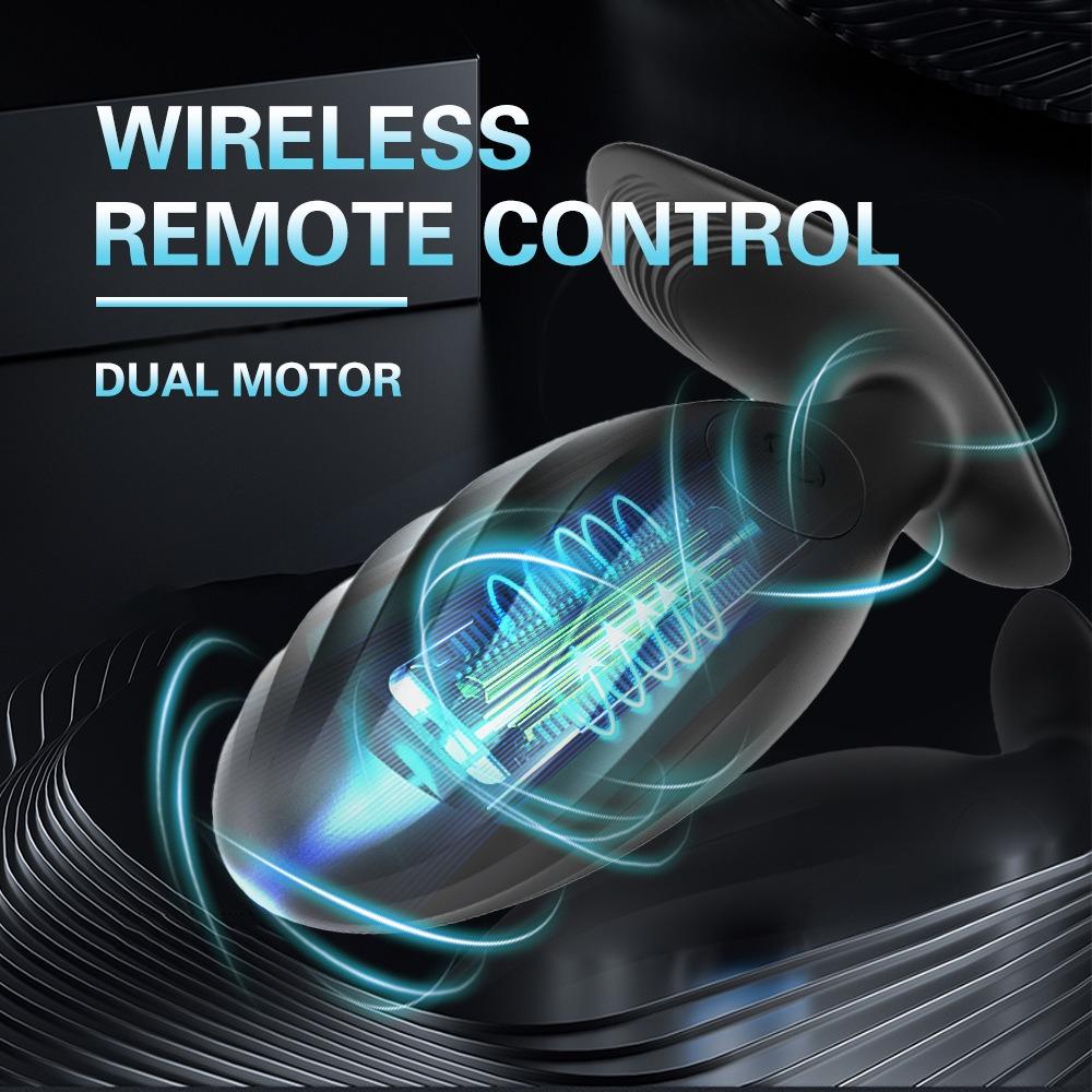 360 Remote Control Rotating Plug Anal Vibrator Dildo Silicone Prostate Massage Anal Butt Plug Dilator Sex Toys For Women Men