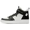 Anta Textile, Synthetic Leather Slip Resistant Abrasion Resistant High Top Skateboard Shoes Men's Black White 91948061-4