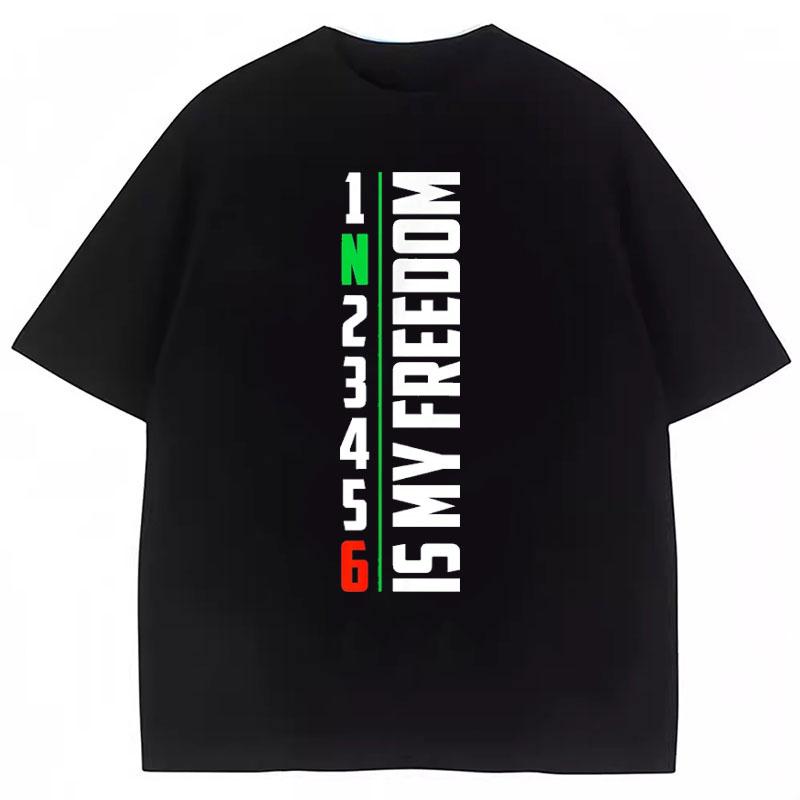 1N23456 Motorcycle Gear Biker Motorcyclist TShirt Gear 1 Down 5 Up Racing Sportsbike Biker Funny Gift Camiseta Unisexs Tee Tops