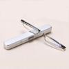 Portable Metal Reading Glasses Womern Men Eyeglasses with Box Metal Frame +125 To +375 Blue Light Reading Glasses Women