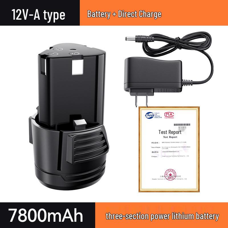 12V Cordless Drill with Lithium Battery Charger, Pistol Grip, and 16.8V/18V Battery for Rotary and Screwdriver Tasks