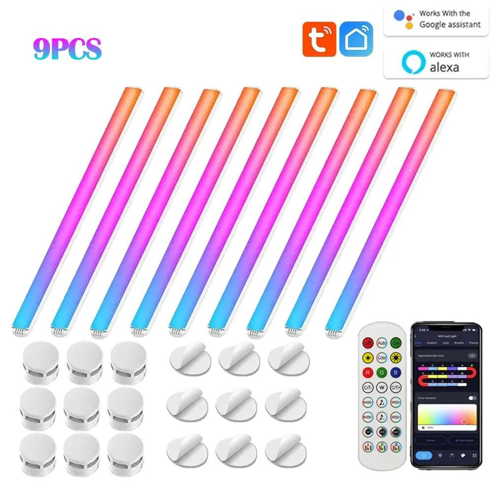 Smart LED Wall Light RGB IC Strip DIY Atmosphere Night Light APP Music Party TV Backlight Bedroom Game Room Decor Night Lights