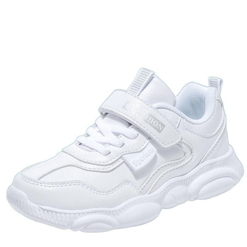Sportliche Schuhe für mittlere und ältere Kinder, weiße Kinderschuhe, weiße Mädchenschuhe, lässige Sneakers für Jungen, weiße Schuhe für Grundschüler
