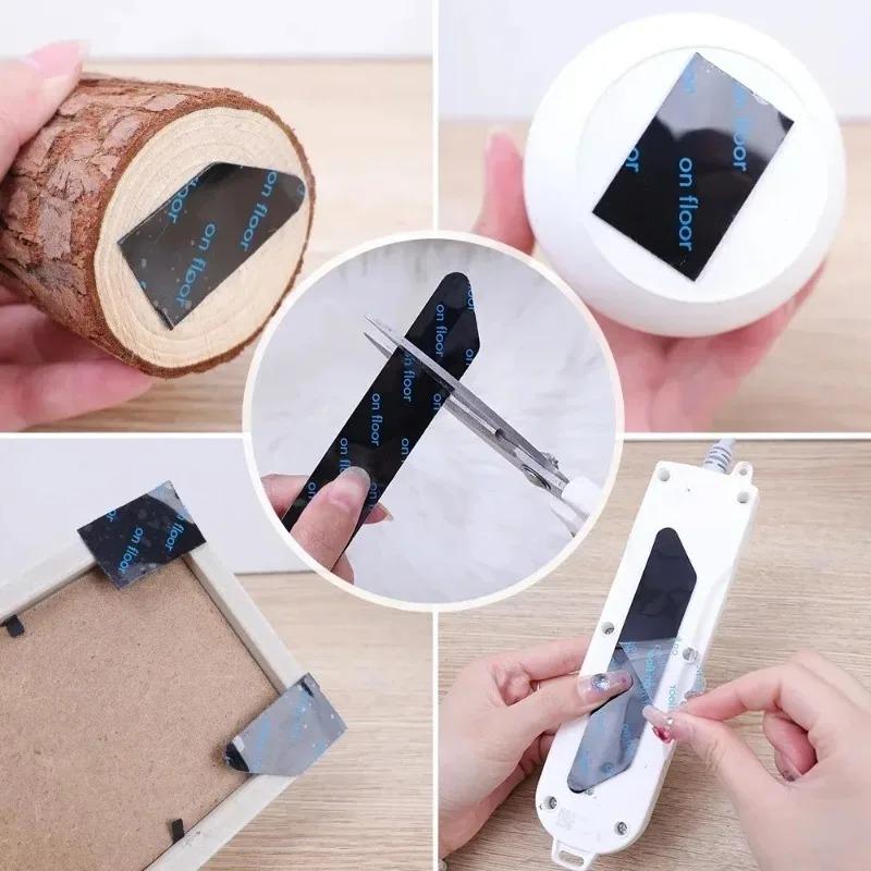 8-40PCS Dywan Antypoślizgowa Naklejka Wielokrotnego Użytku Zmywalna Anty Zwijająca Się Łatka Dywanowa Stałe Naklejki Taśma Podłogowa Dywanik Mata Gripper Podkładka Narożna