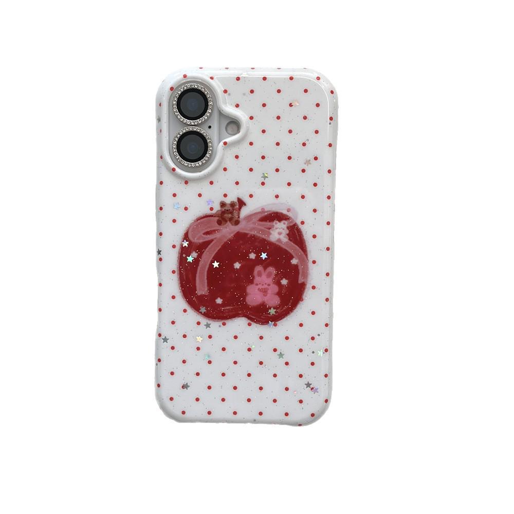 Red Apple Little Rabbit iPhone 14/13 Pro Max Anti-Fall Case