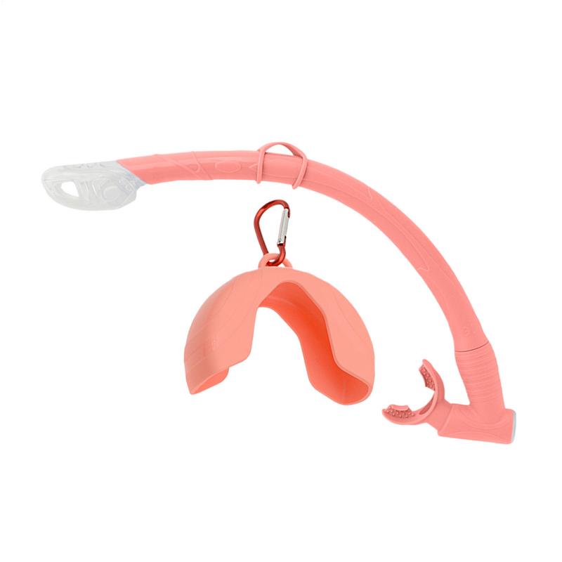 Diving Snorkel Silicone Full Dry Tube Underwater Diving One way purge valve Snorkeling Air Breathing Tube Hose