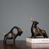 Modern Resin Cow Figurine: Creative Home & Study Decoration, Perfect Gift