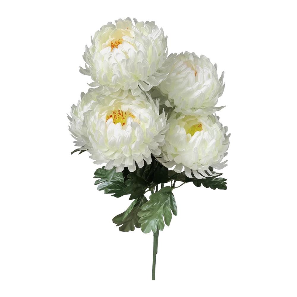 7Head Artificial Flower DIY Flower Silk Chrysanthemum Bouquet Worship Supplies Floral Arrangement Flowers Bouquet белый
