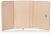 Aldi CAP24 Women's Tri-fold Wallet with Clasp, Solid Color, Ivory
