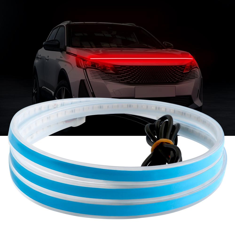 180cm Car Led Hood Light Strip Car Daytime Running Lights Car Exterior Decoration Lights Flexible Auto Atmospere Lamp Decor Lamp
