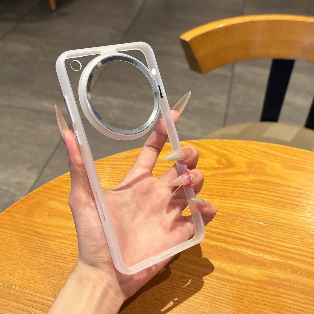 

Transparent Full Frame Phone Case For OPPO Find X8 Pro Ultra VIVO X200 X300 Pro Mini Independent Button Lens Frame Bumper Cover vivo x300